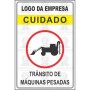 Cuidado - trânsito de máquinas pesadas